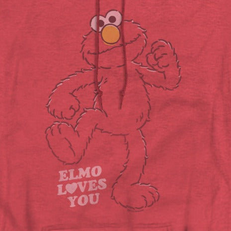 Sesame Street Elmo Loves You Heather Pullover Hoodie