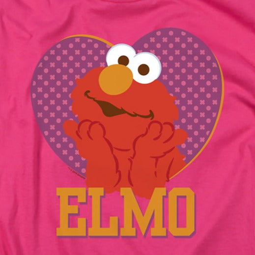 Sesame Street Patterned Elmo Heart T-Shirt