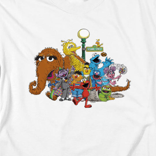 Sesame Street Group Street Light T-Shirt