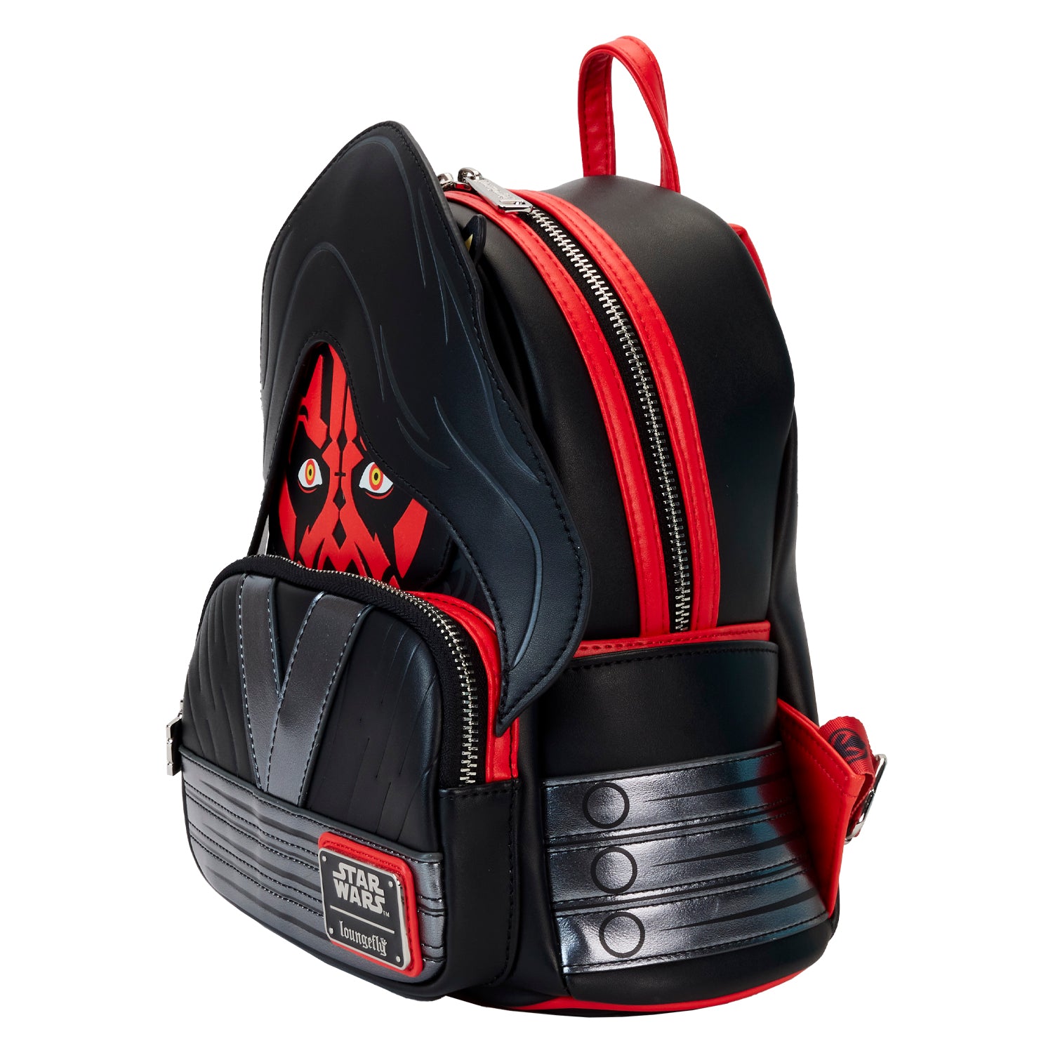 Loungefly Star Wars Phantom Menace 25th Anniversary Darth Maul Detachable Hood Mini Backpack