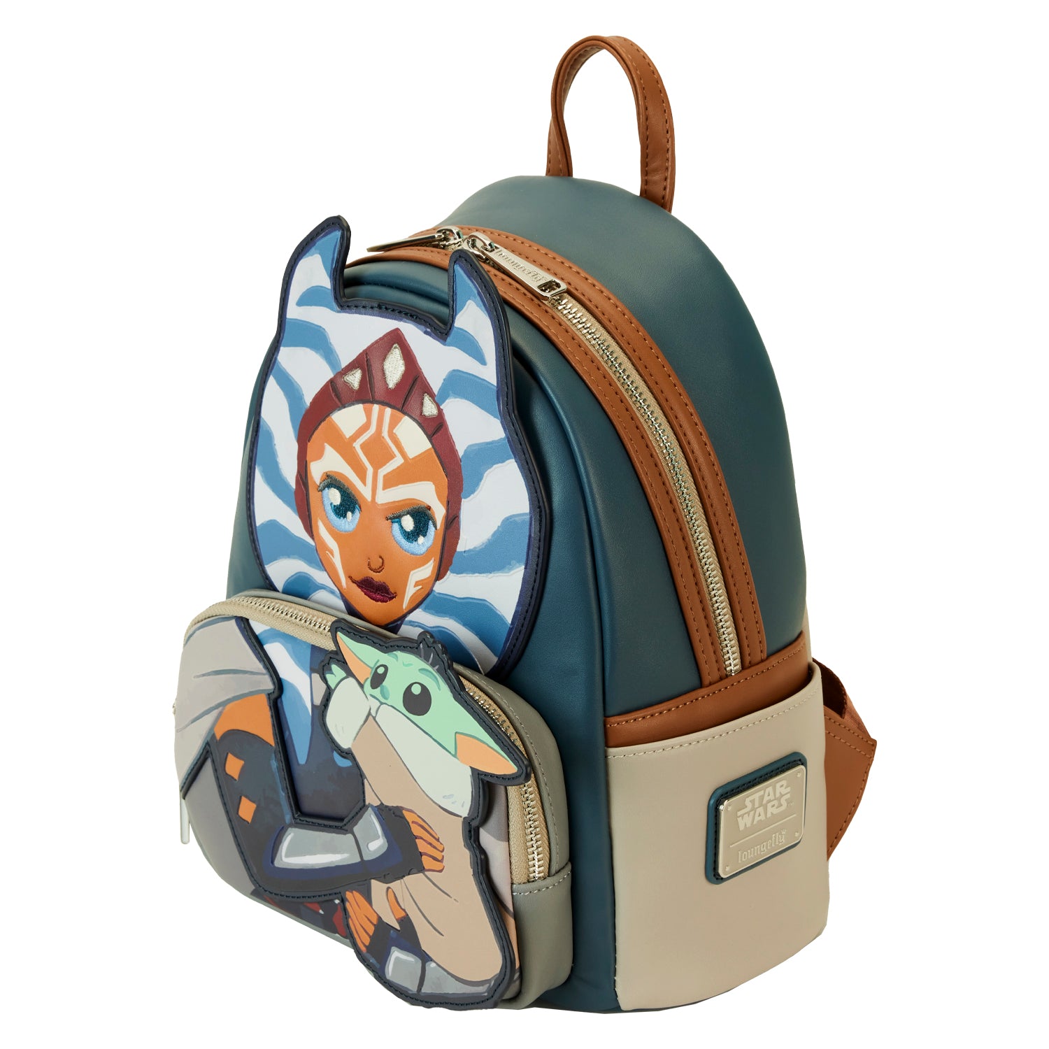 Loungefly Star Wars Mandalorian Ahsoka Holding Grogu Mini Backpack
