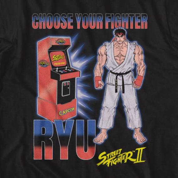 Street Fighter Arcade Ryu T-Shirt | Blue Culture Tees