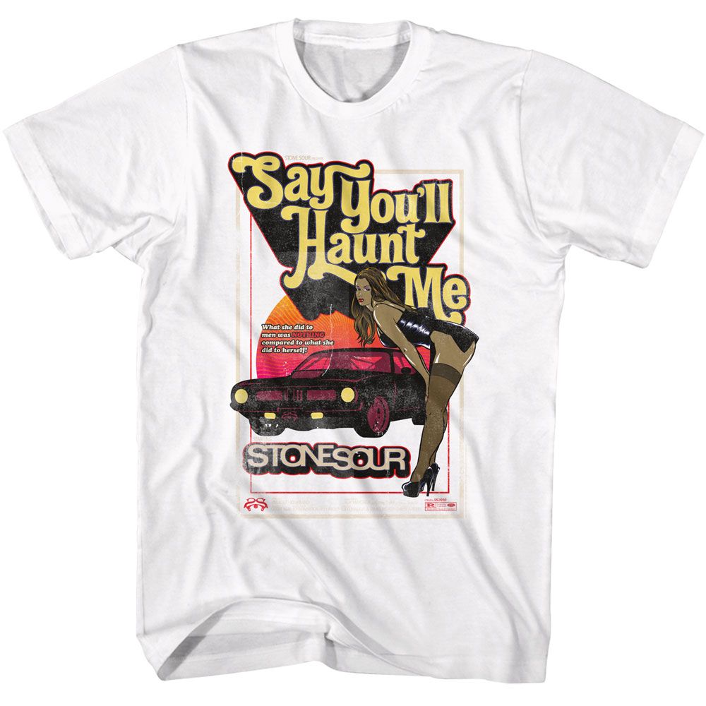 Stone Sour Say You'll Haunt Me Car T-Shirt | Blue Culture Tees