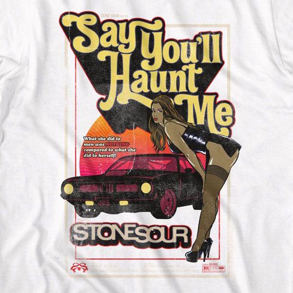 Stone Sour Say You'll Haunt Me Car T-Shirt | Blue Culture Tees