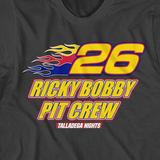 Talladega Nights Ricky Bobby Pit Crew-Smoke Adult T-Shirt