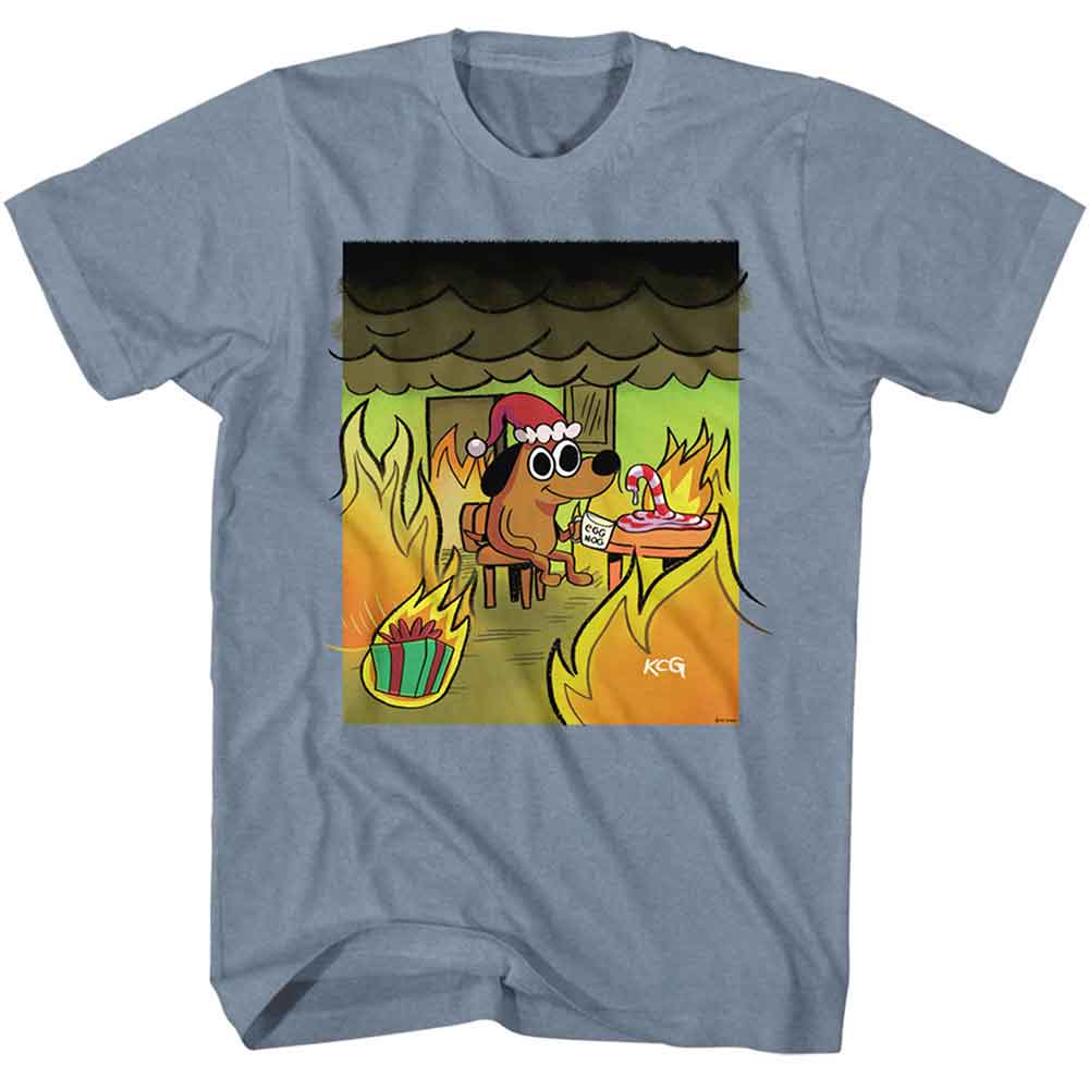 This Is Fine Christmas T-Shirt | Blue Culture Tees