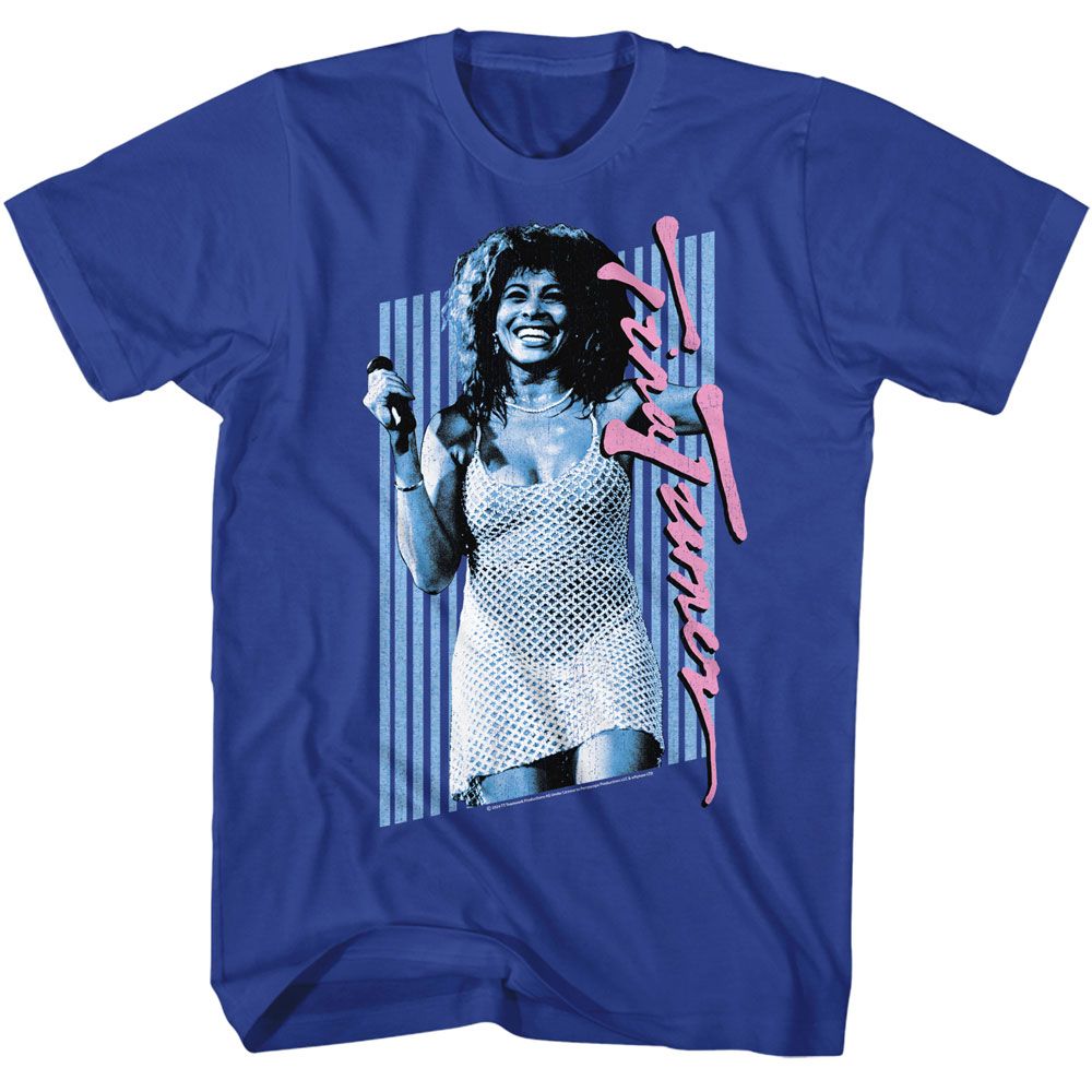 Tina Tuner Background Bars T-Shirt | Blue Culture Tees