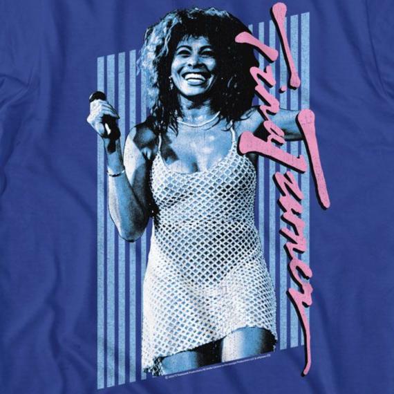 Tina Tuner Background Bars T-Shirt | Blue Culture Tees