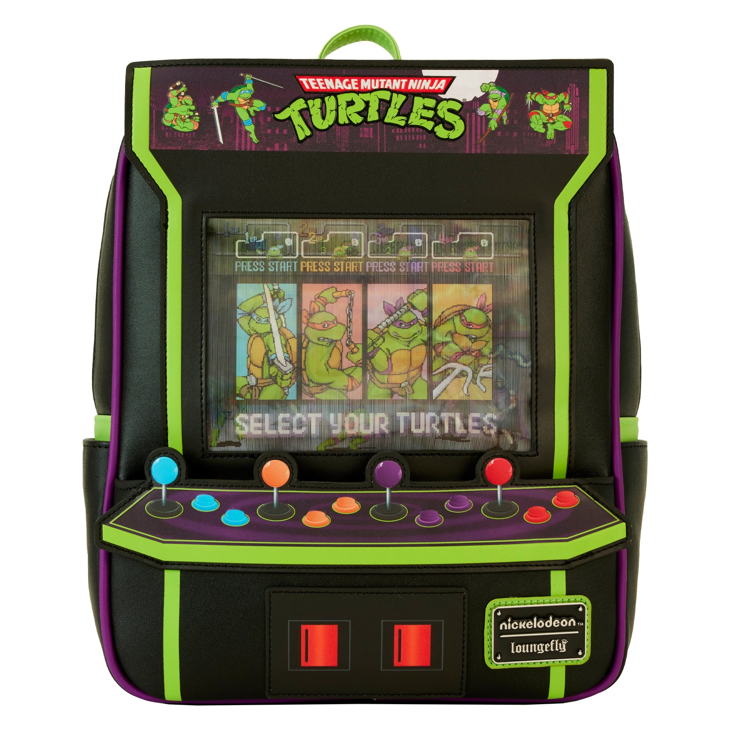 Loungefly Teenage Mutant Ninja Turtles 40th Anniversary Vintage Arcade Mini Backpack