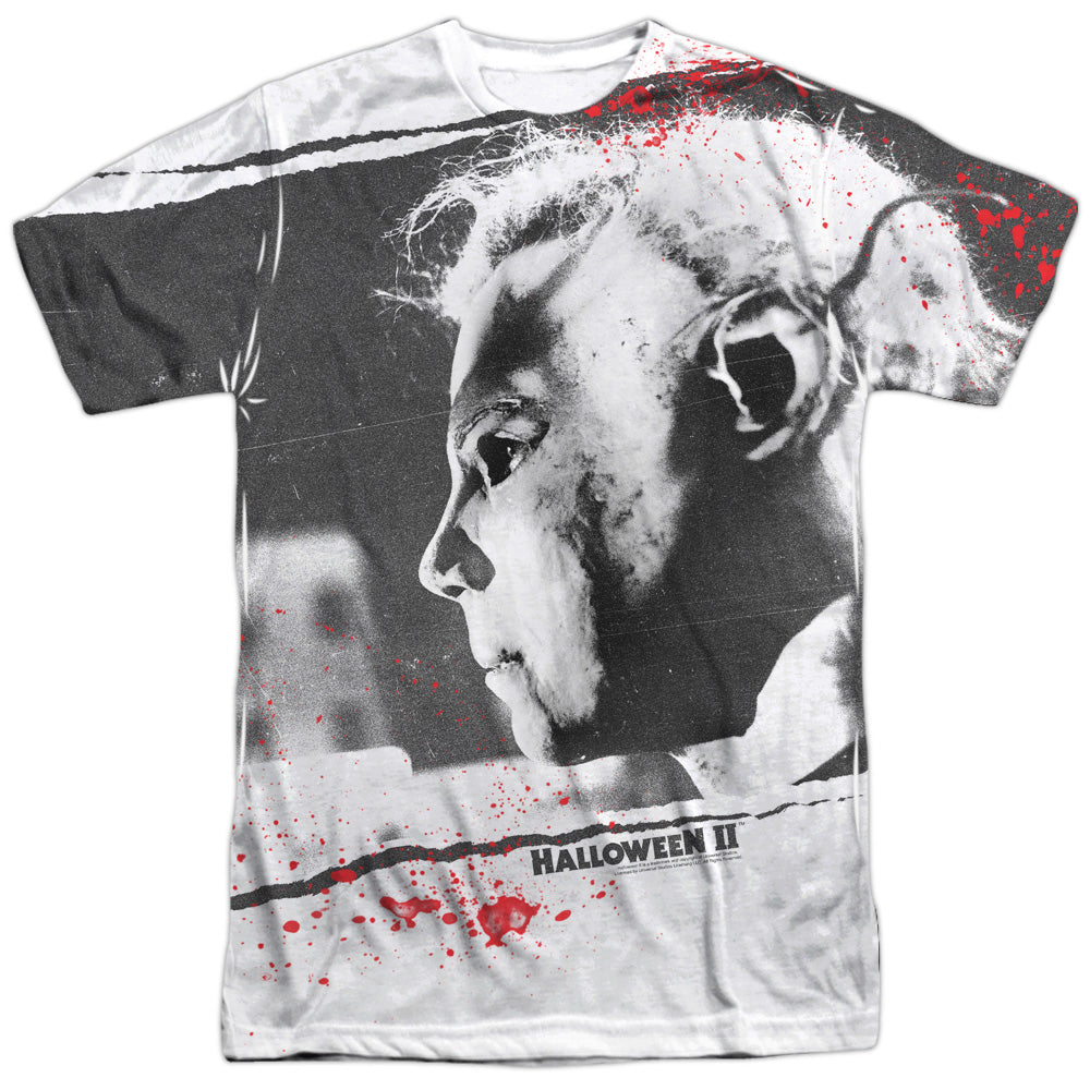 Halloween Myers Mask Sublimated T-Shirt | Blue Culture Tees