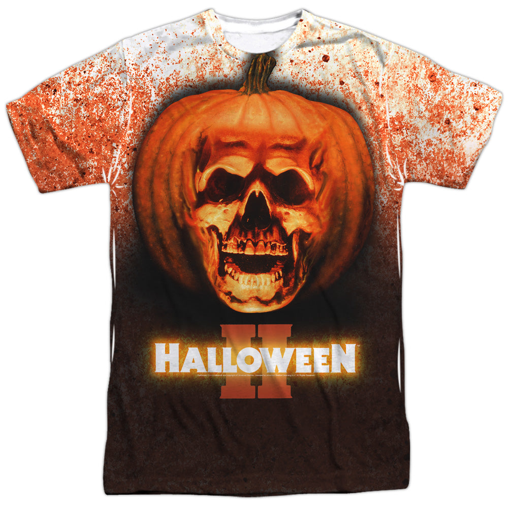 Halloween Pumpkin Skull Sublimated T-Shirt | Blue Culture Tees