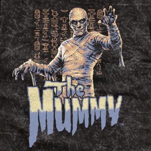 Universal Monsters Multitone Mummy Mineral Wash Black T-Shirt | Blue Culture Tees