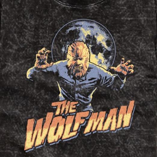 Universal Monsters Multitone Wolfman Mineral Wash T-Shirt | Blue Culture Tees