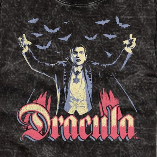 Universal Monsters Multitone Dracula Mineral Wash T-Shirt | Blue Culture Tees