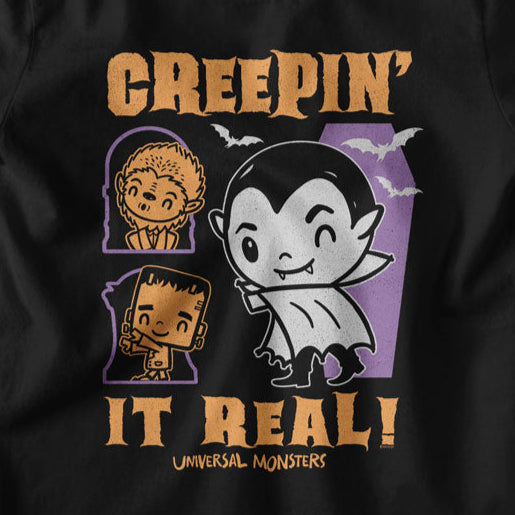 Youth Universal Monsters Creepin It Real T-Shirt | Blue Culture Tees