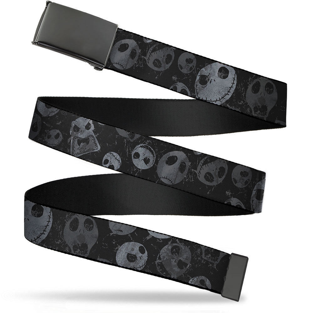 The Nightmare Before Christmas Jack Expressions Black Buckle Web Belt