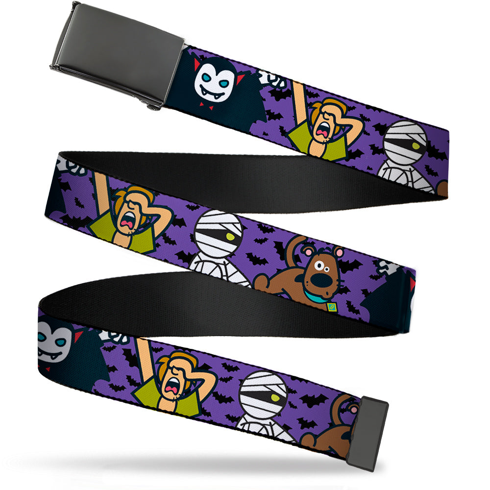 Scooby Doo Halloween/Bats Black Buckle Web Belt | Blue Culture Tees