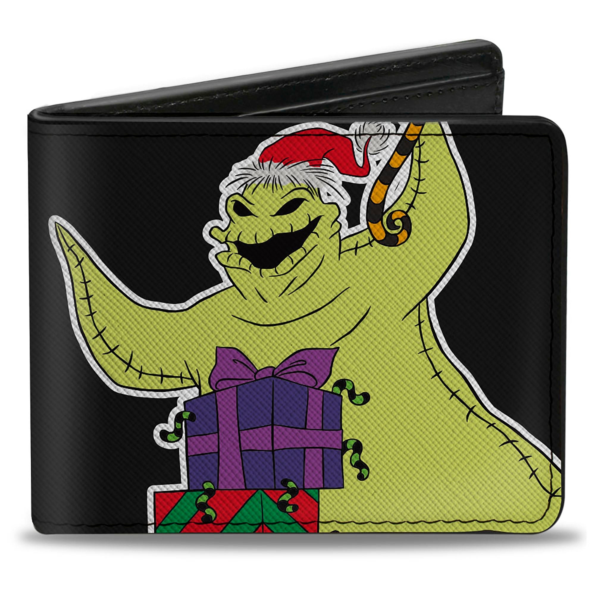 Bi-Fold Wallet - The Nightmare Before Christmas Oogie Boogie and Lock Shock and Barrel Poses Black