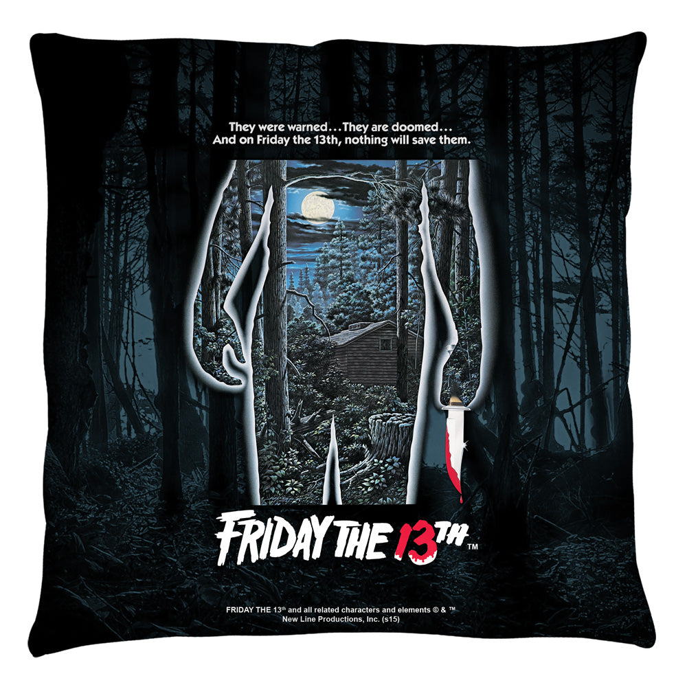 Friday The 13th Poster Throw Pillow | Blue Culture Tees