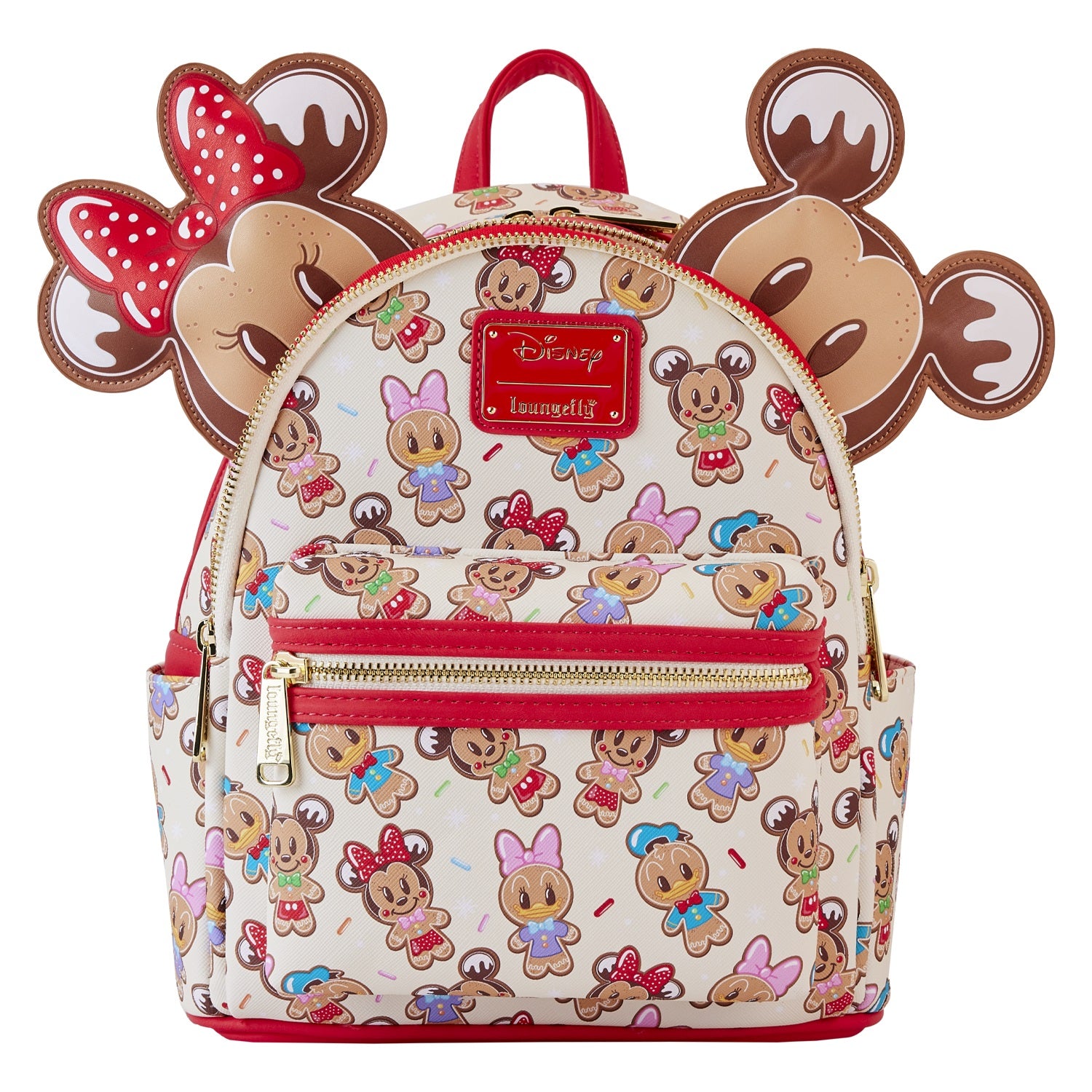 Loungefly Disney Mickey & Friends Gingerbread Cookie AOP Ear Holder Mini Backpack