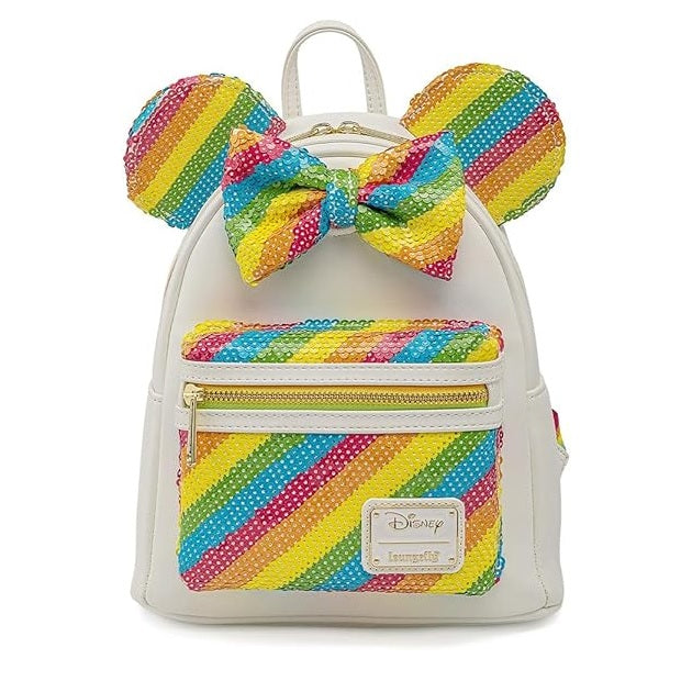 Loungefly Disney Minnie Mouse Sequin Rainbow Mini Backpack | Blue Culture Tees