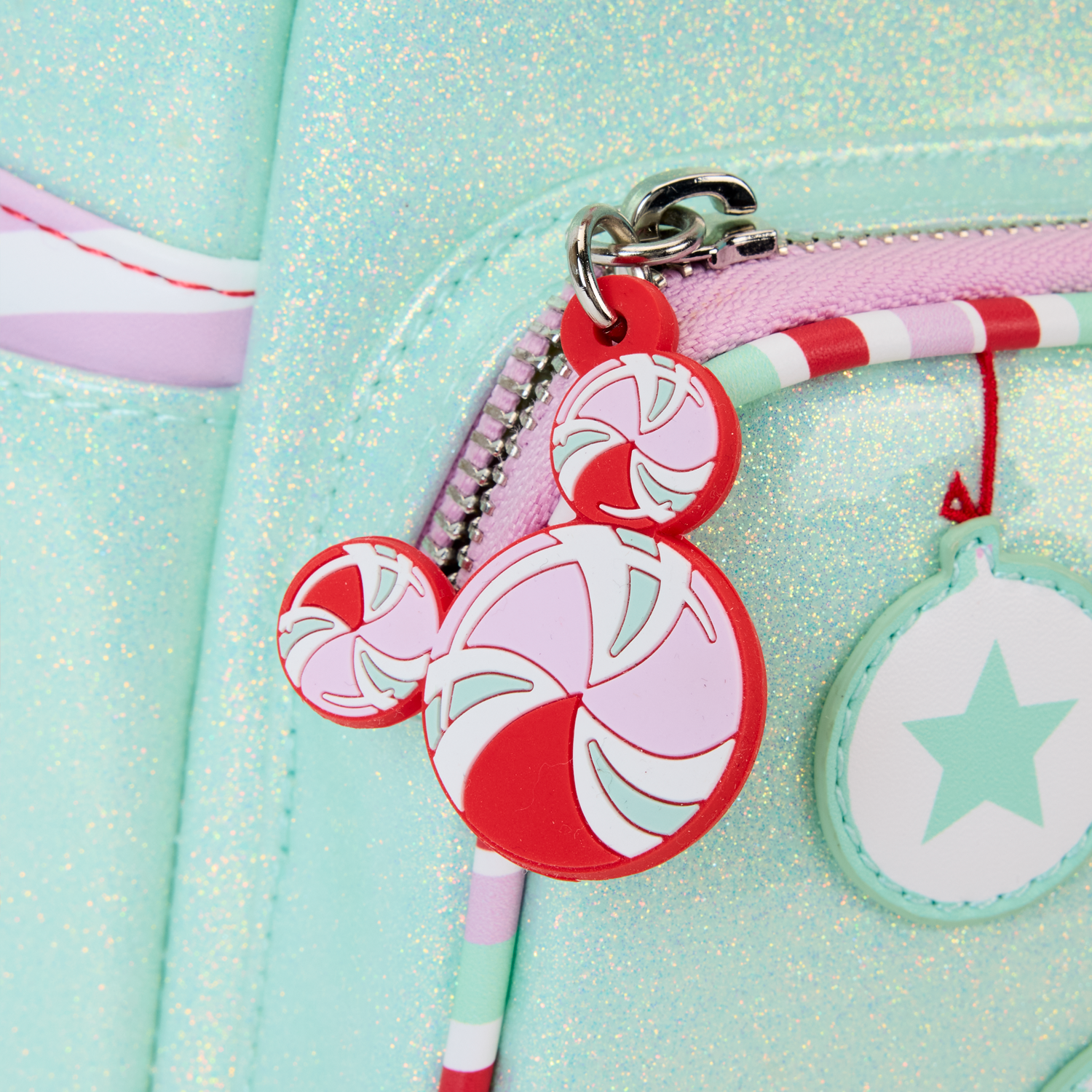 Loungefly Disney Minnie Holiday Peppermint Ornaments Mini Backpack | Blue Culture Tees