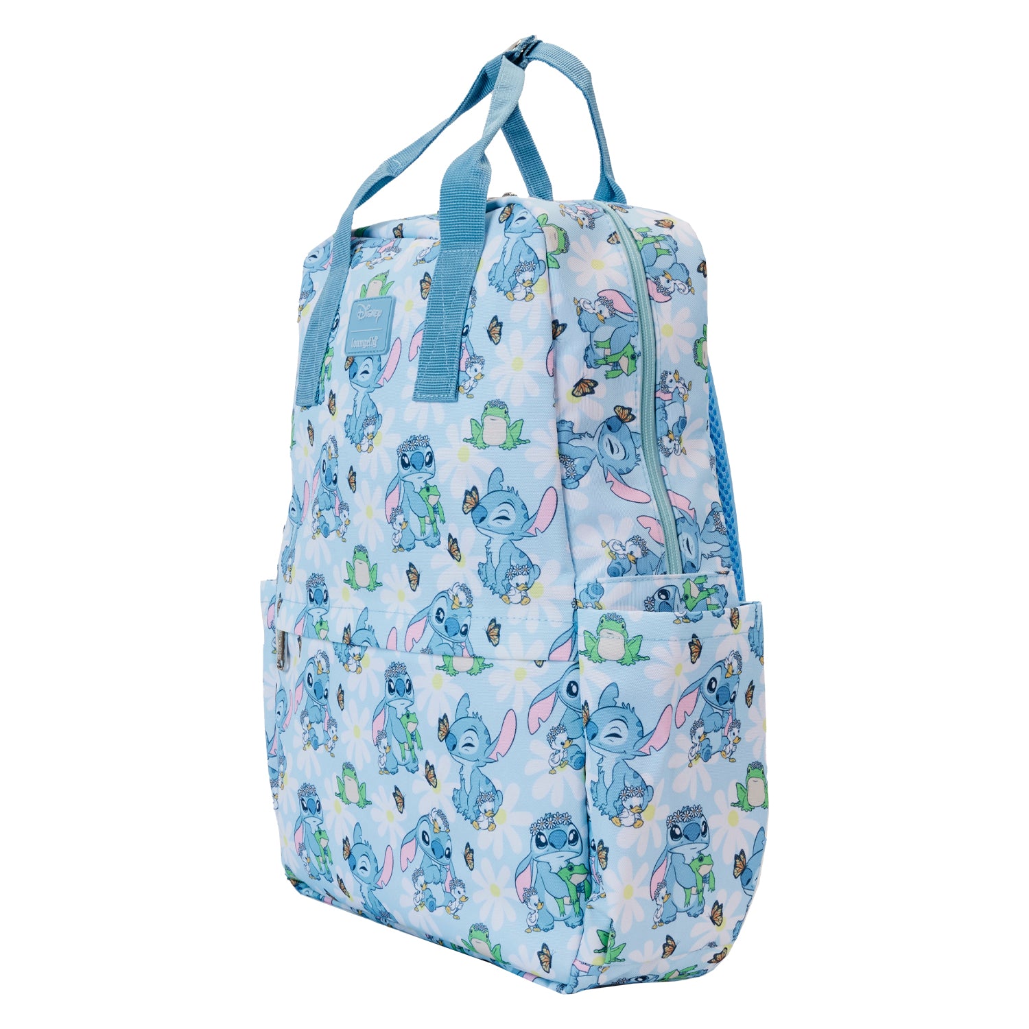 Loungefly Disney Lilo and Stitch Springtime Stitch AOP Full-Size Nylon Backpack