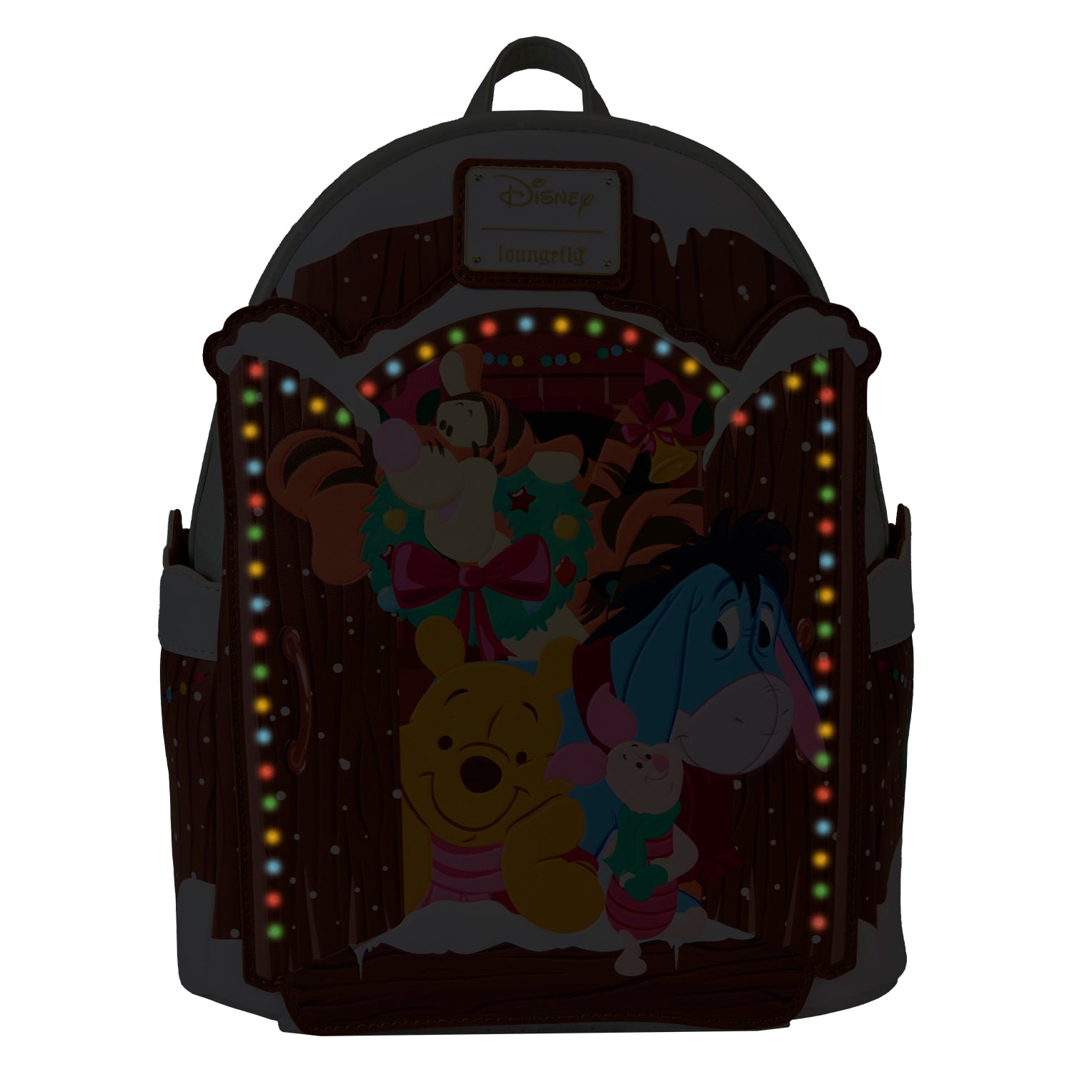 Loungefly Disney Winnie The Pooh Holiday Scene Pooh and Friends Mini Backpack | Blue Culture Tees