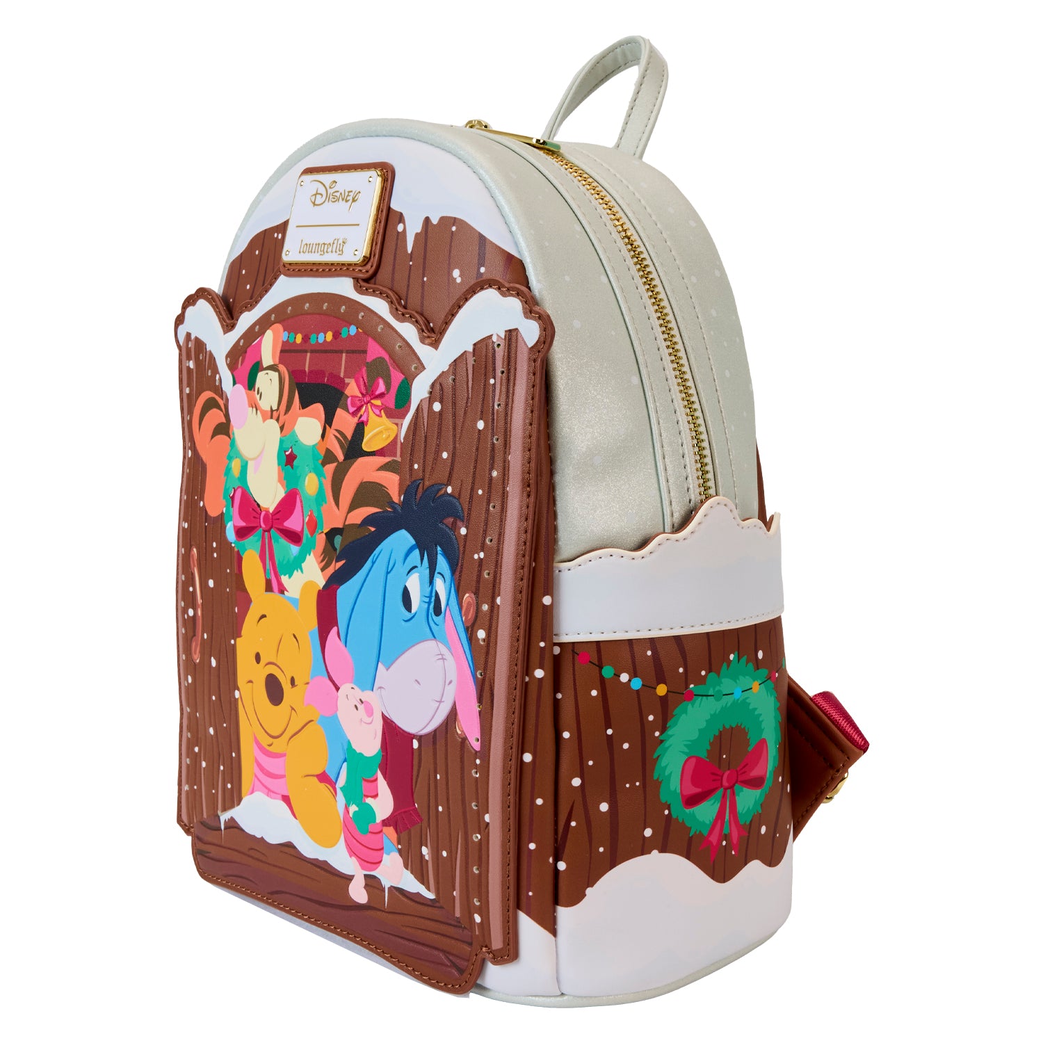 Loungefly Disney Winnie The Pooh Holiday Scene Pooh and Friends Mini Backpack | Blue Culture Tees