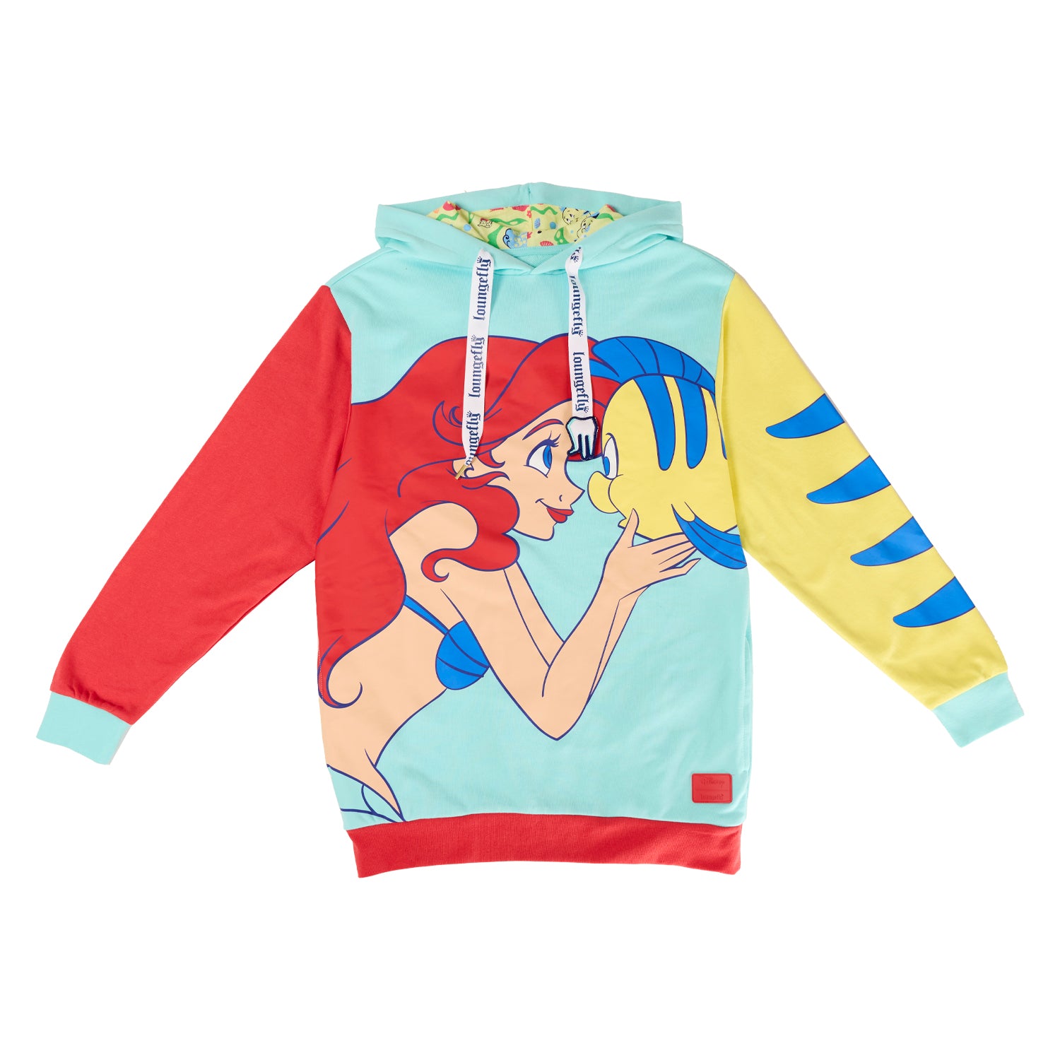 Loungefly Disney The Little Mermaid 35th Anniversary Ariel and Flounder Unisex Hoodie