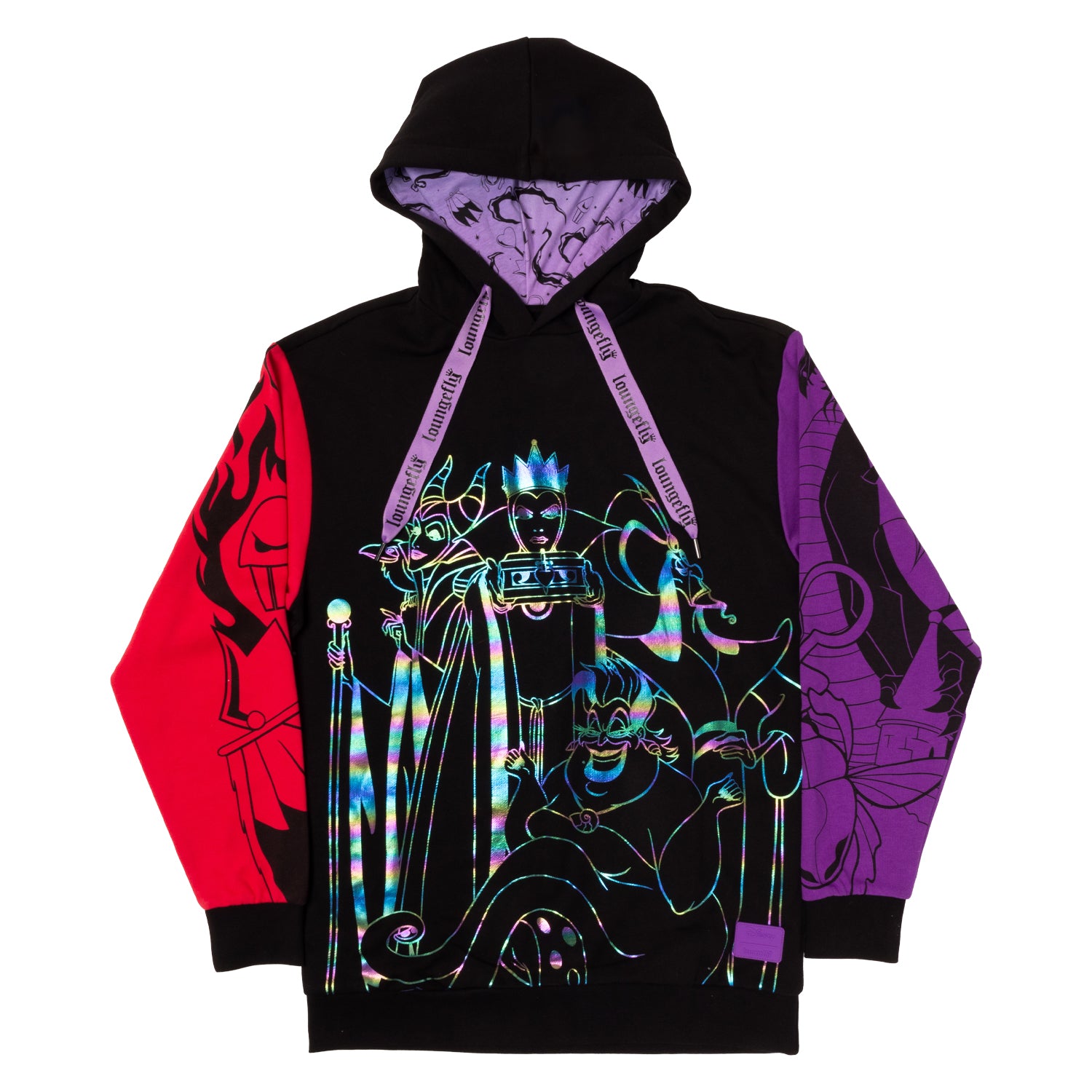 Loungefly Disney Villains Color Block Unisex Hoodie | Blue Culture Tees