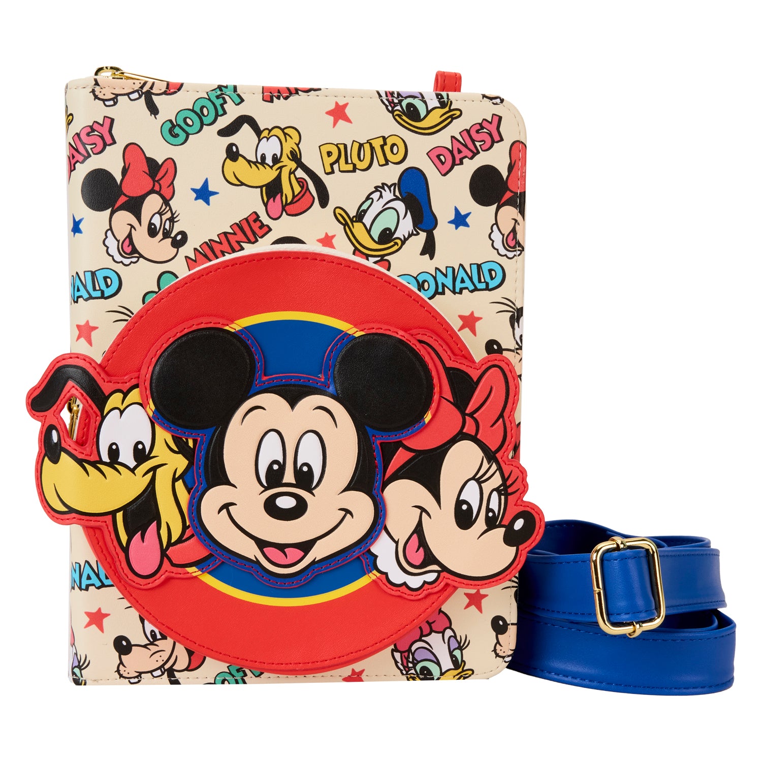 Loungefly Disney Classic Mickey and Friends Zip Around Crossbody Journal | Blue Culture Tees