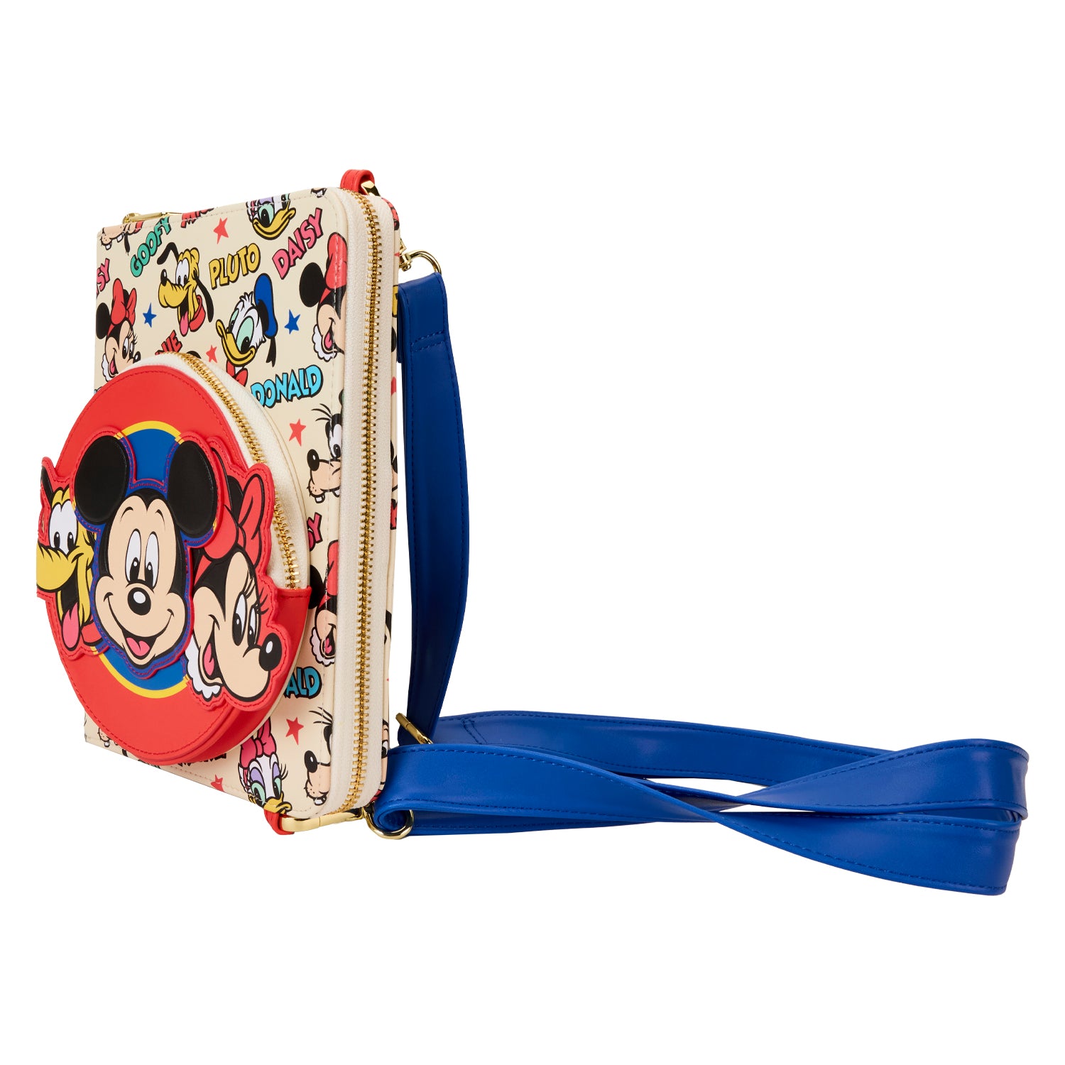 Loungefly Disney Classic Mickey and Friends Zip Around Crossbody Journal | Blue Culture Tees