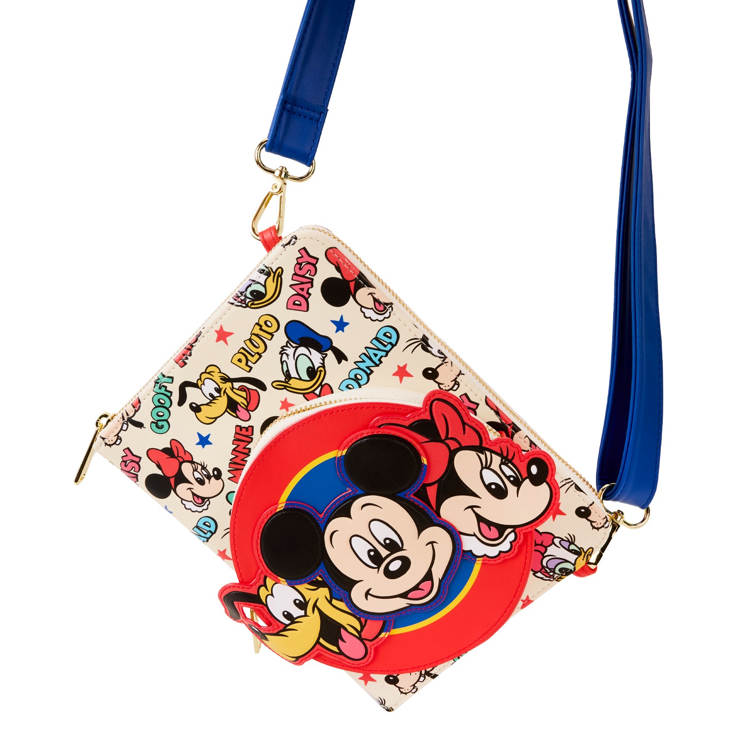 Loungefly Disney Classic Mickey and Friends Zip Around Crossbody Journal | Blue Culture Tees