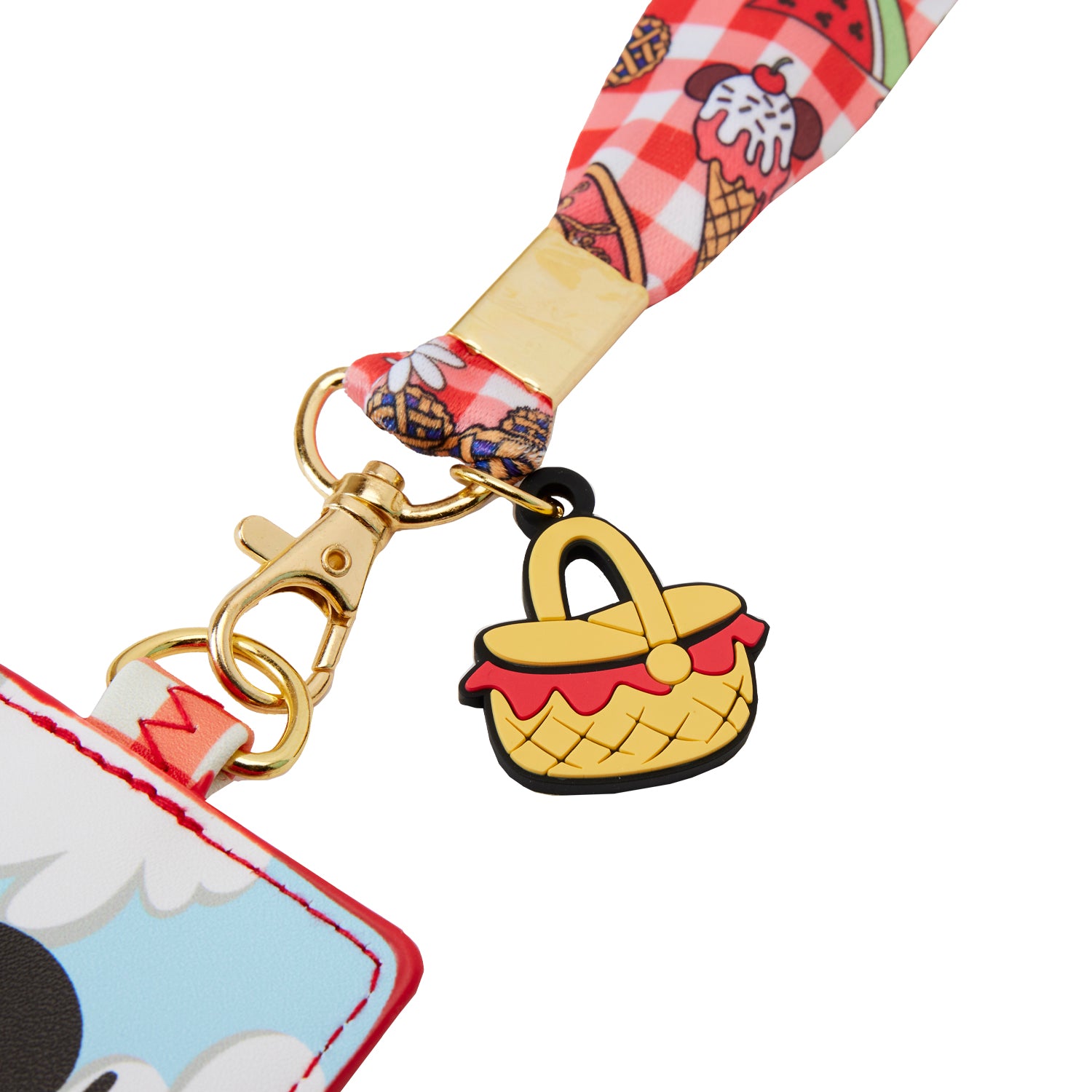 Loungefly Disney Mickey and Friend Picnic Lanyard with Cardholder