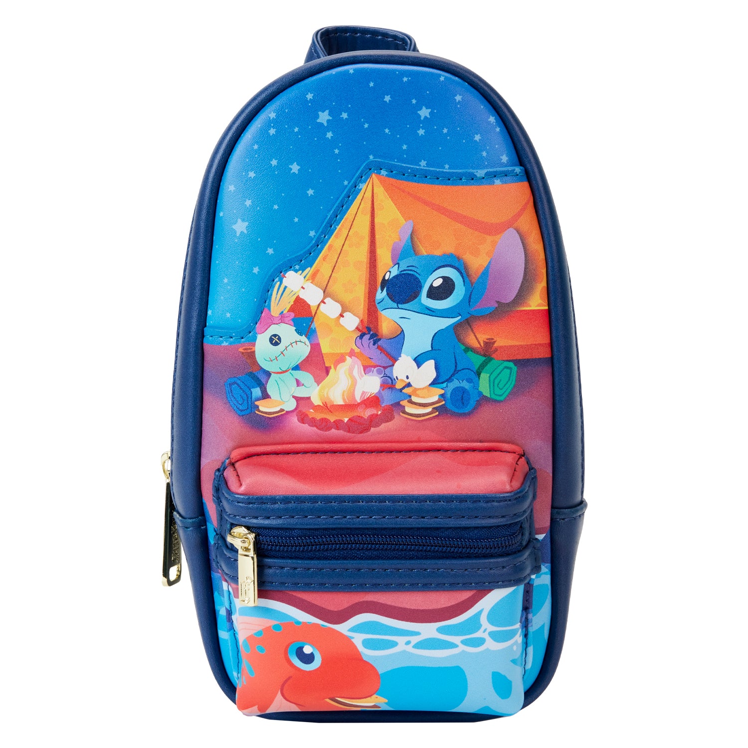 Loungefly Disney Lilo and Stitch Camping Cuties Mini Backpack Pencil Case