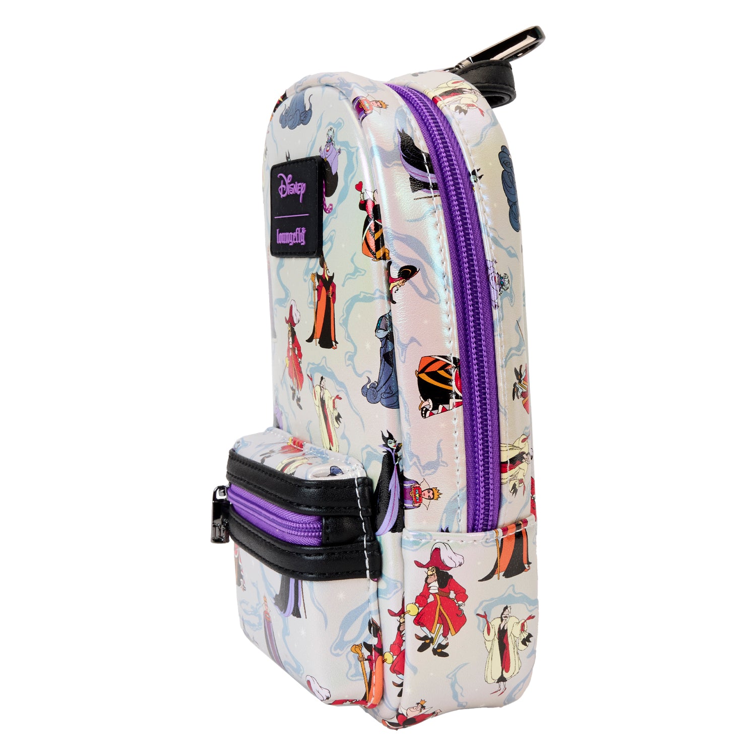 Loungefly Disney Villains Iridescent Mini Backpack Pencil Case | Blue Culture Tees