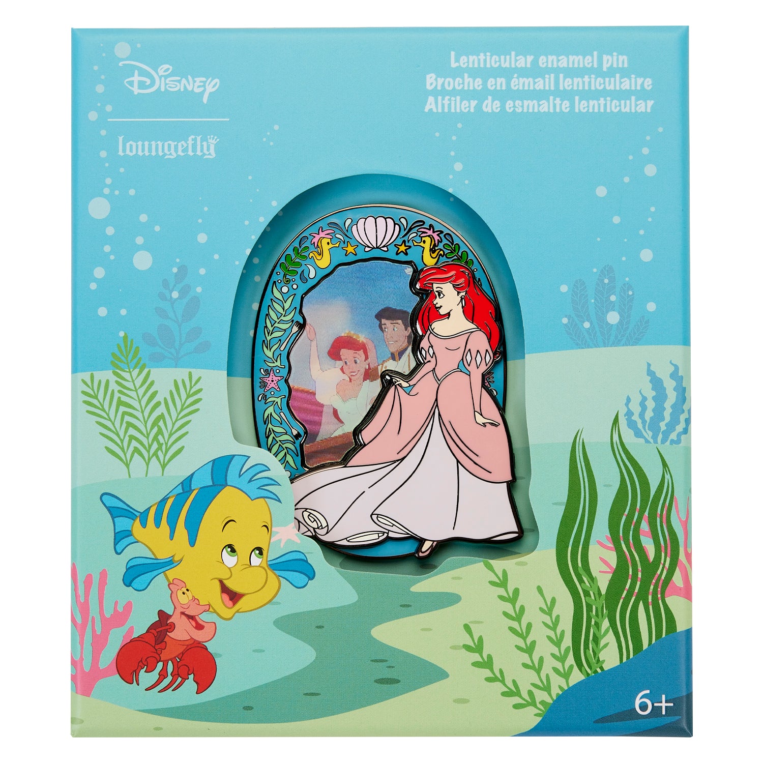 Loungefly Disney Little Mermaid Princess Lenticular 3" Limited Edition Collector Box Pin