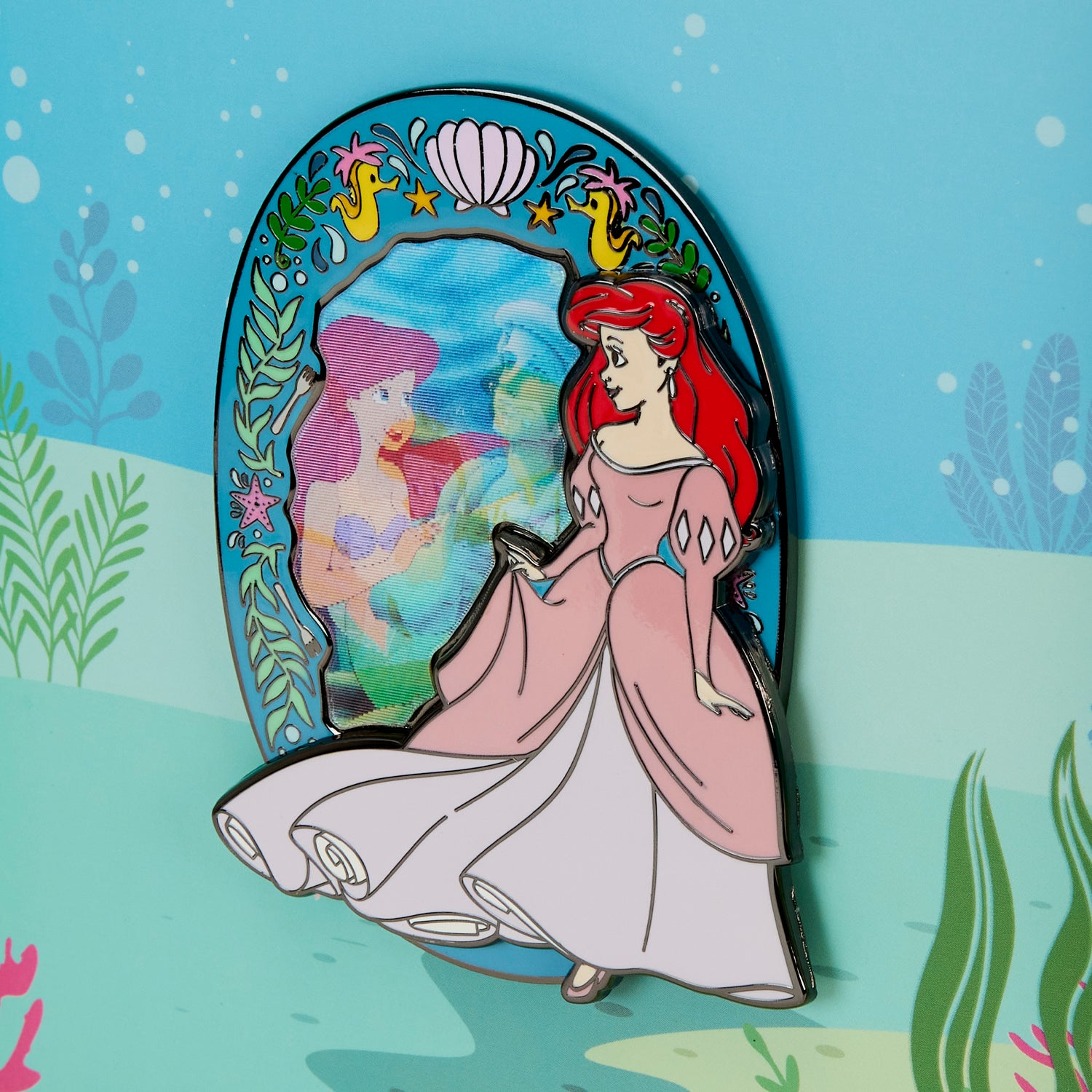 Loungefly Disney Little Mermaid Princess Lenticular 3" Limited Edition Collector Box Pin