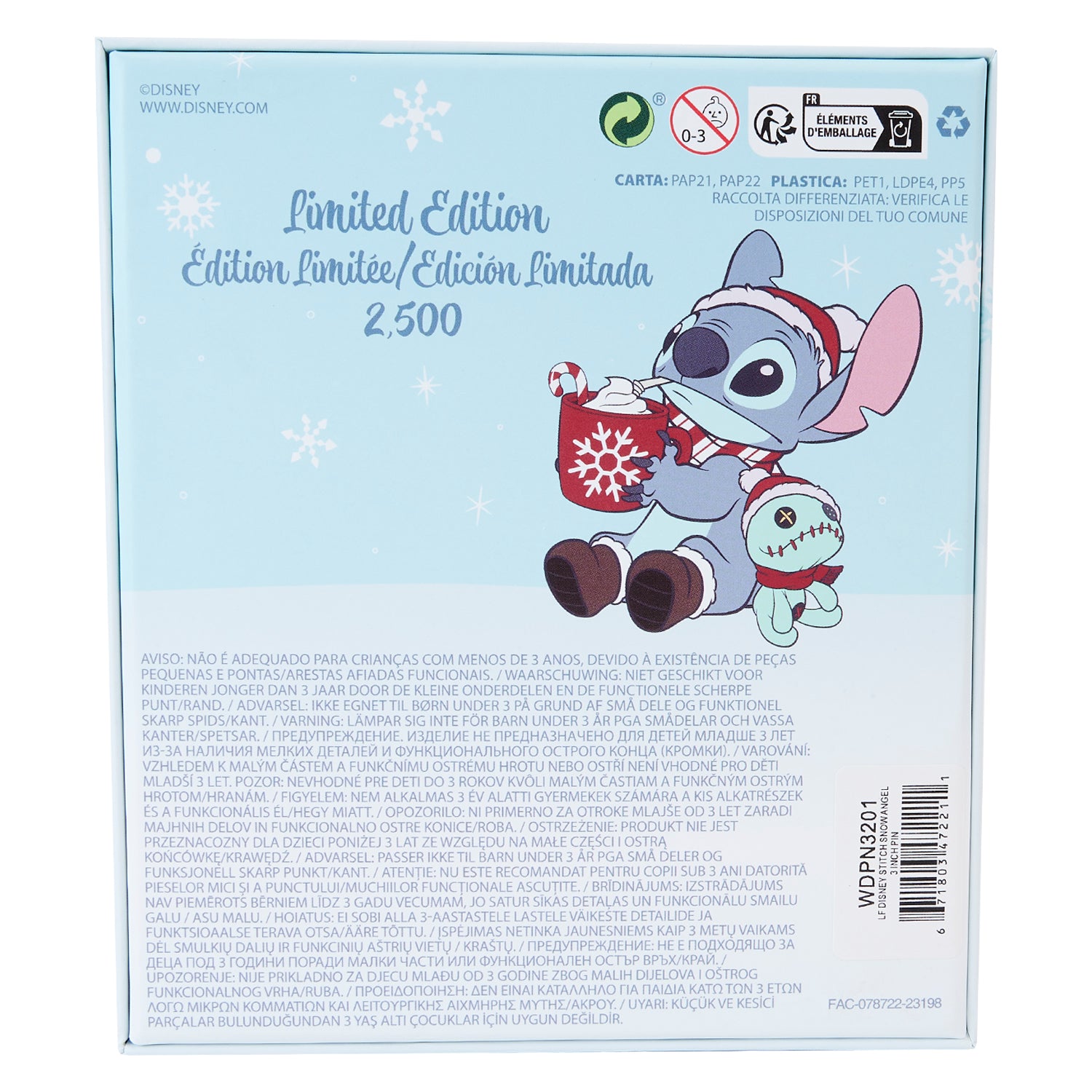 Loungefly Disney Stitch Snow Angel 3" Limited Edition Collector Box Pin - *PREORDER*