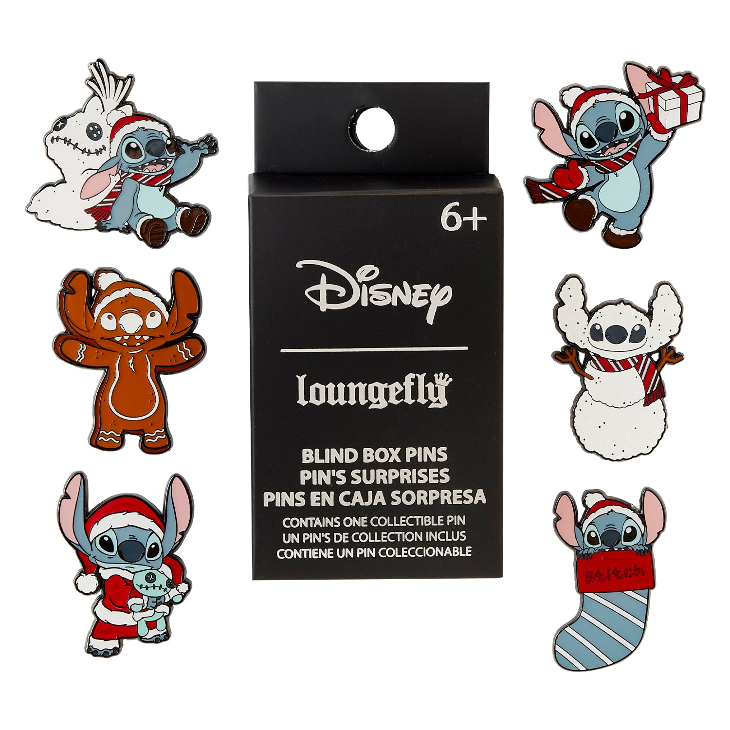 Loungefly Disney Stitch Holiday Blind Box Pins