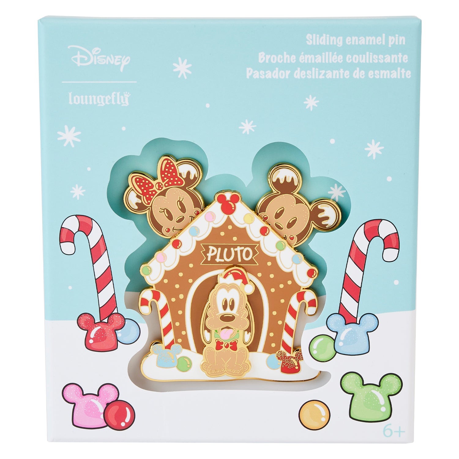 Loungefly Disney Mickey & Friends Gingerbread 3" Limited Edition Collector Box Pin - *PREORDER*