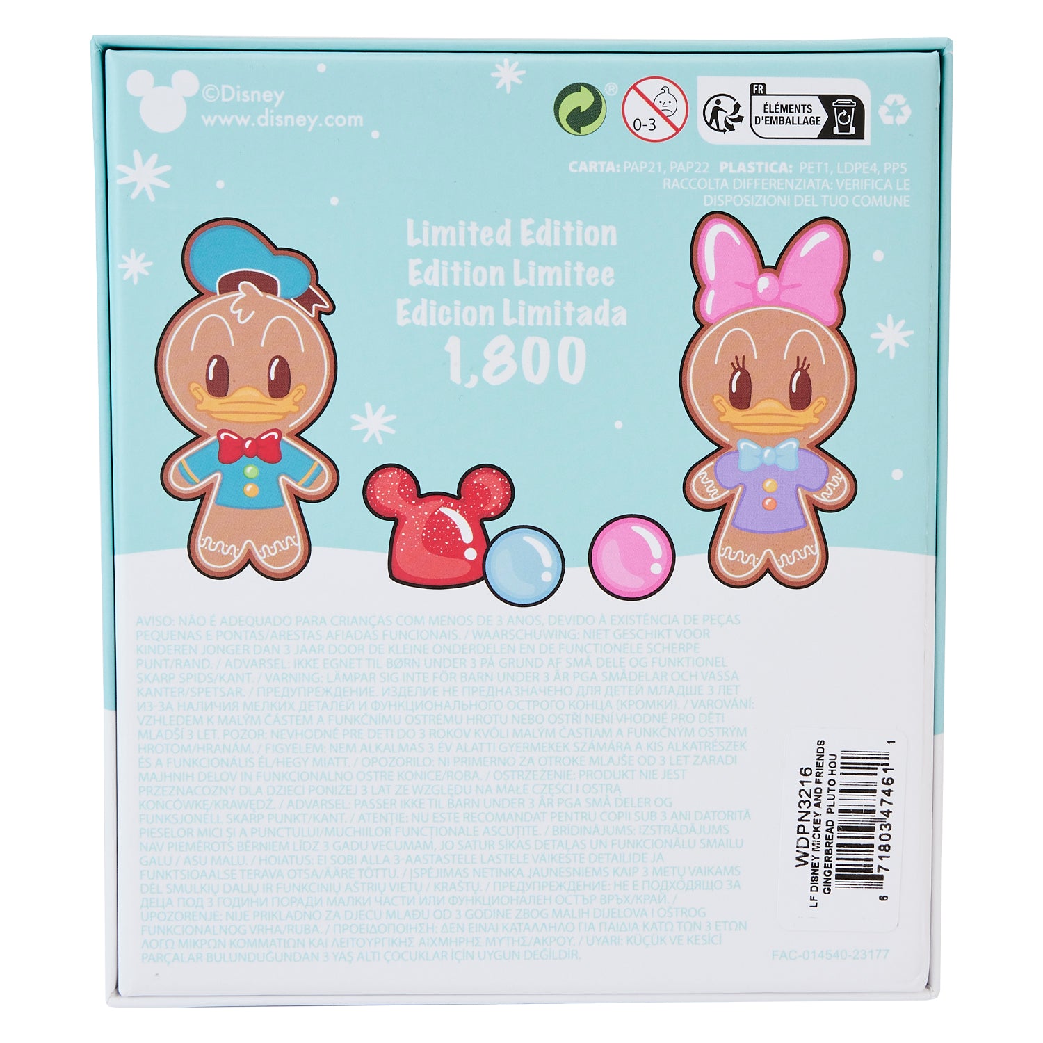 Loungefly Disney Mickey & Friends Gingerbread 3" Limited Edition Collector Box Pin - *PREORDER*