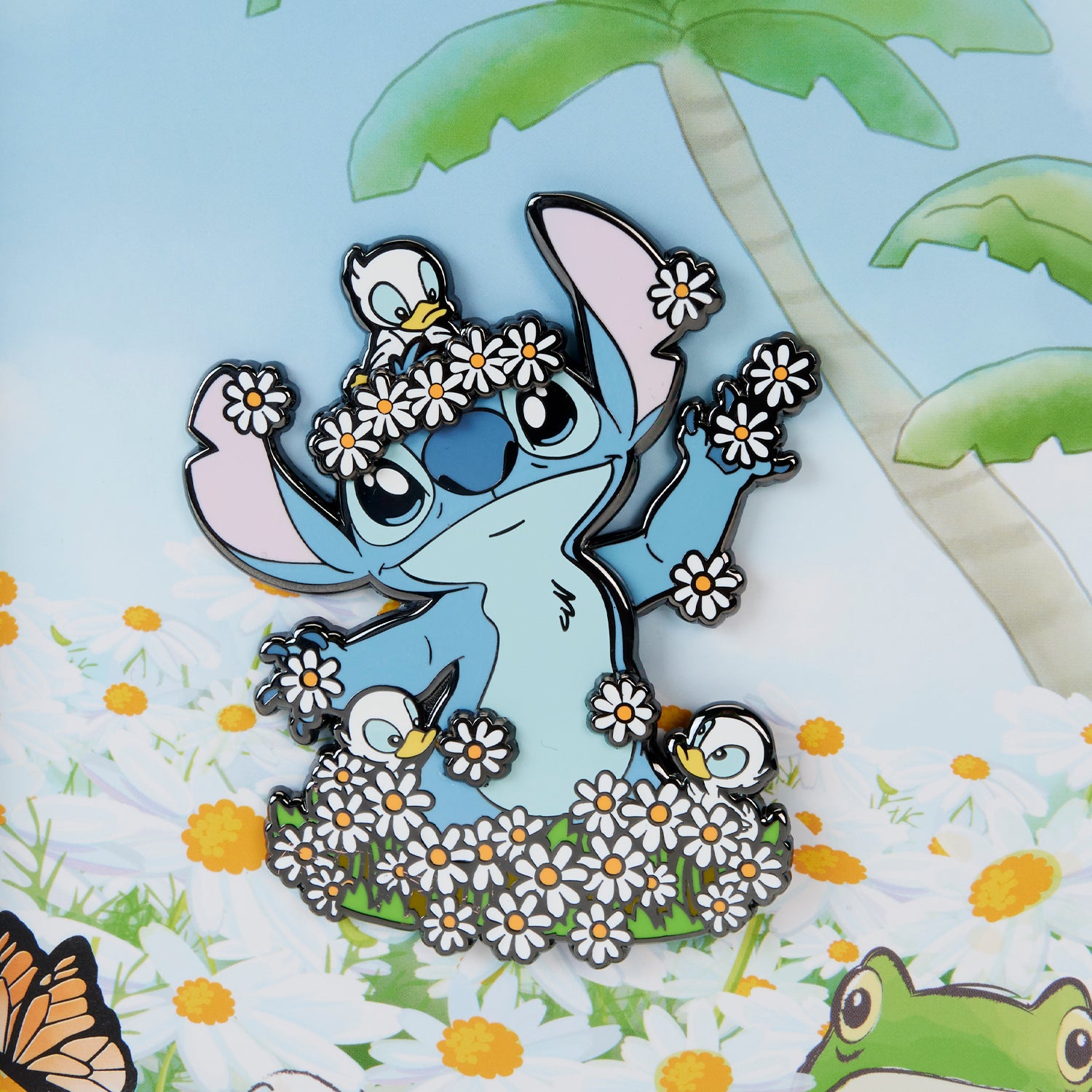 Loungefly Disney Lilo and Stitch Springtime Stitch 3" Limited Edition Collector Box Pin