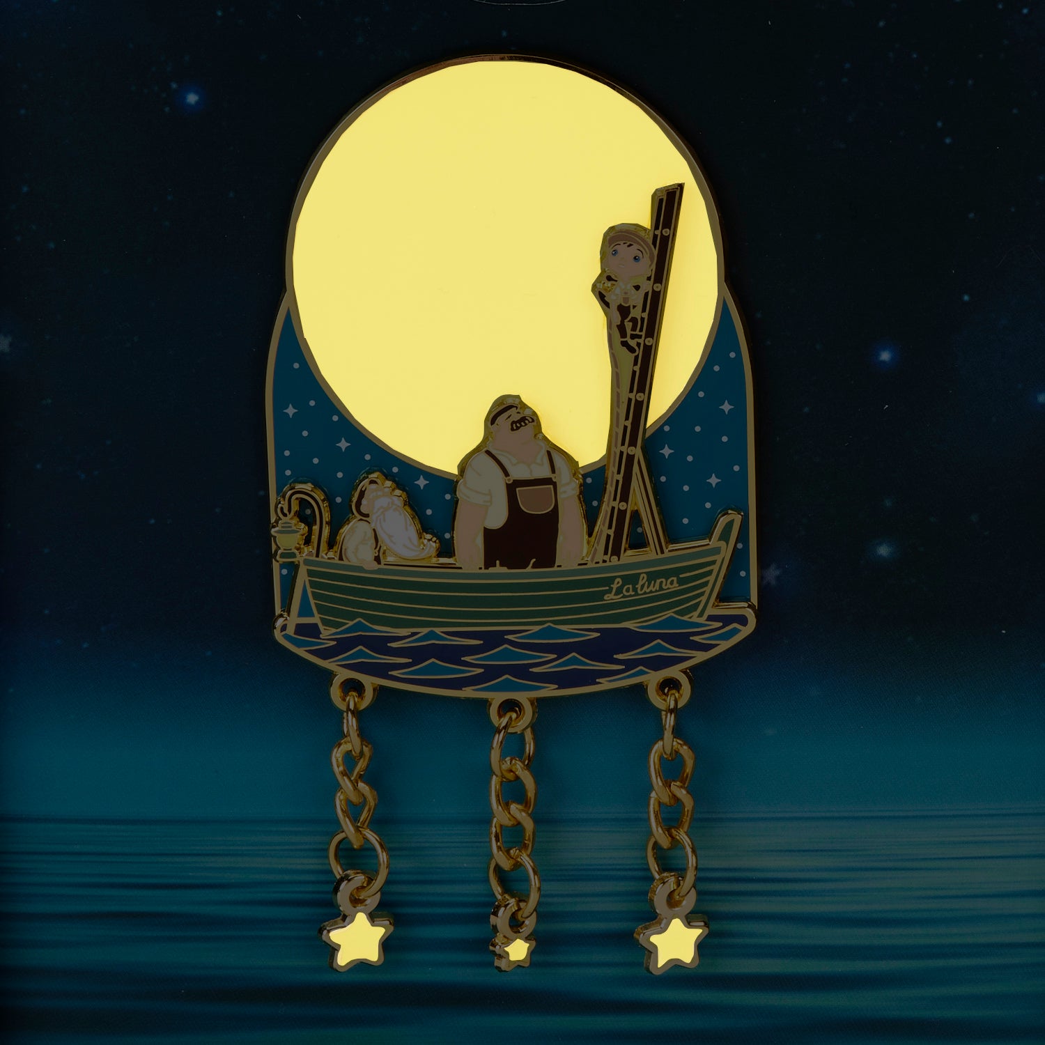 Loungefly Pixar La Luna Glow in the Dark 3" LE Collector Box Pin
