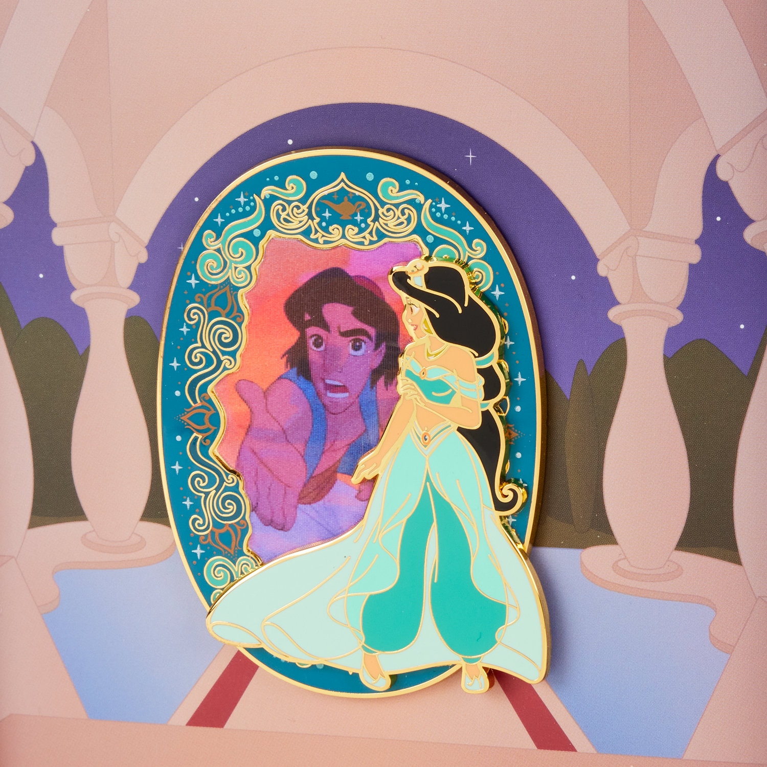 Loungefly Disney Aladdin Princess Jasmine Lenticular 3" LE Collector Box Pin
