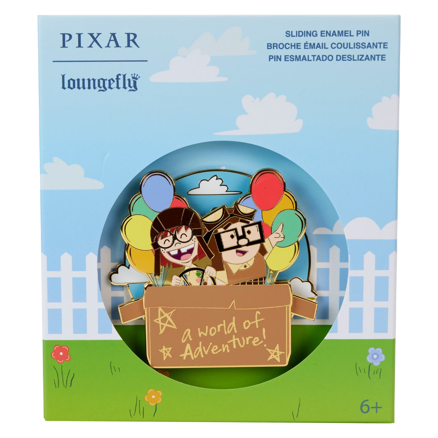 Loungefly Pixar Up 15th Anniversary Spirit of Adventure Moving 3" LE Collector Box Pin