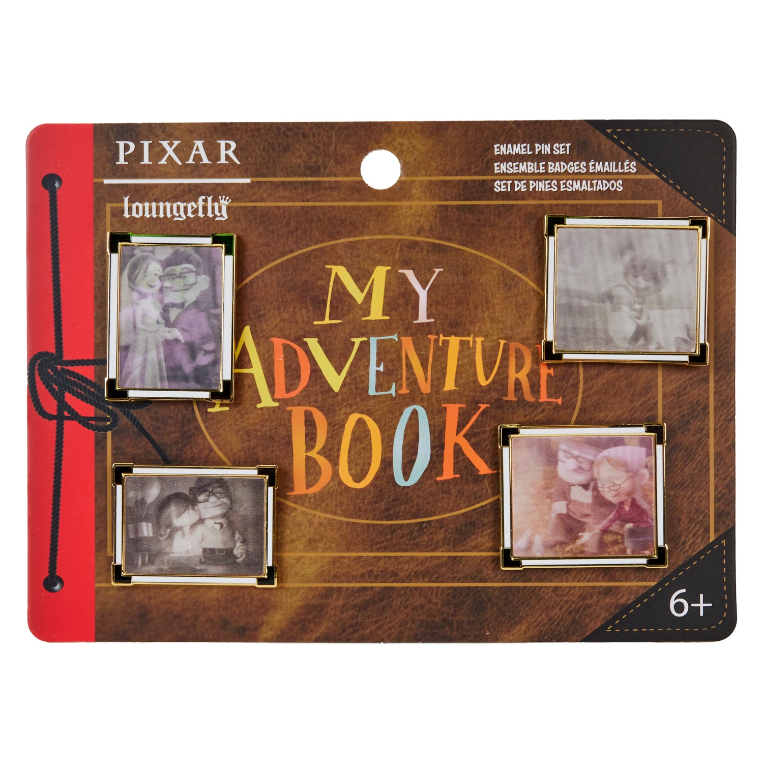 Loungefly Pixar Up 15th Anniversary Adventure Book 4pc Pin Set