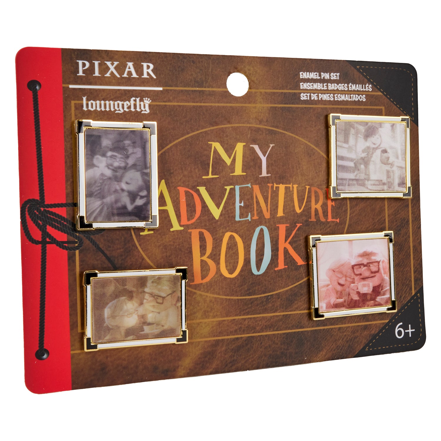 Loungefly Pixar Up 15th Anniversary Adventure Book 4pc Pin Set