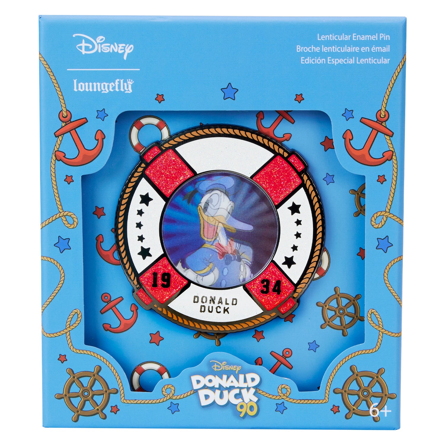 Loungefly Disney Donald Duck 90th Anniversary 3" LE Collector Box Pin